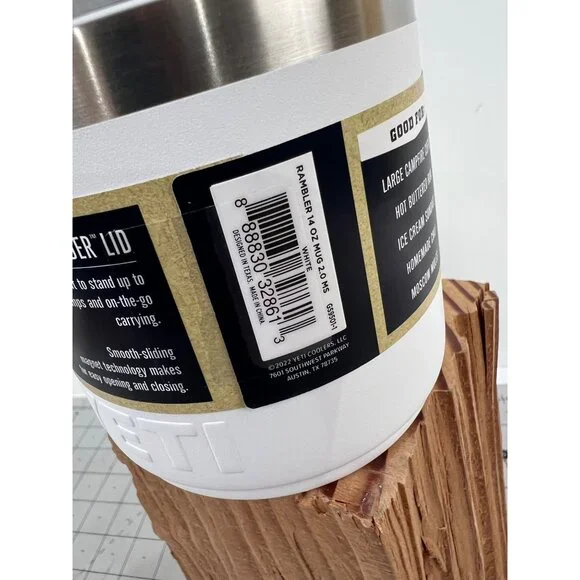 Yeti Rambler 14 Oz Mug Vacuum Insulated Stainless Steel MagSlider Lid White - Picture 5 of 9